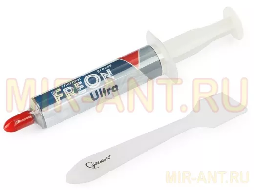 Термопаста Gembird FreOn Ultra GF-21-5 для радиаторов, 5 г, шприц GF-21-5