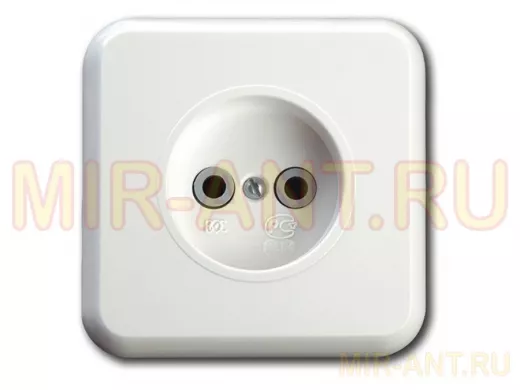 Розетка  АЛЬФА с/п 1-местная б/з , белый