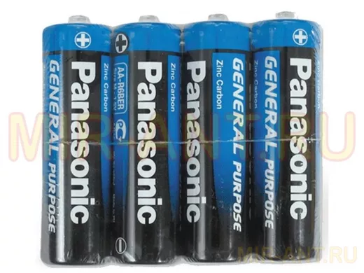 Батарейка R6  Panasonic (в блистере :4шт  , в коробке: 60шт) (цена за 1 элемент)