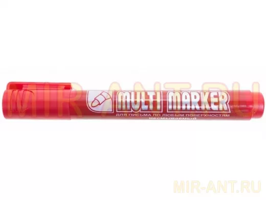Маркер перманентный Crown Multi Marker 3 мм, красный, пулевидный