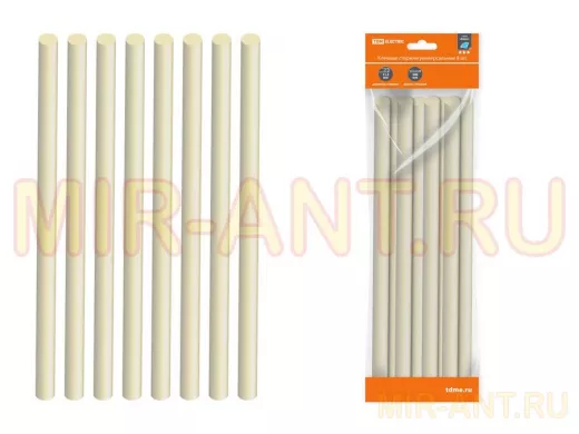Клеевые стержни, диаметр 11,3мм, длина 300мм, 8 шт, 