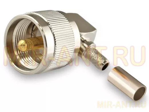 Разъем UHF U-111F PL259(male) RG58 обжимной угловой