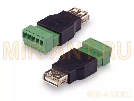 Переходник USB(female) - клеммная колодка винтовая