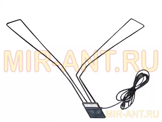 "VHF-TV-UHF  BLACK" автомобильная желобковая телевиз DVB-T2 антенна; цвет чёрный; 2,5метра;штекер ТВ