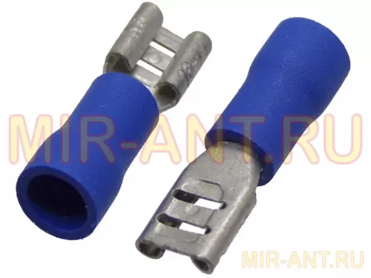 Гнездо плоское 6,3х0,8 синее    (100шт)351