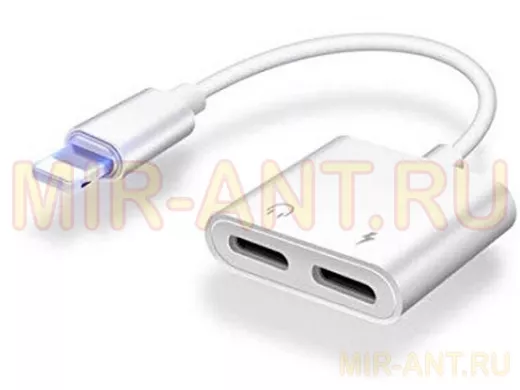 Переходник TDS GL-033 (штекер Lightning-2 гнезда Lightning)