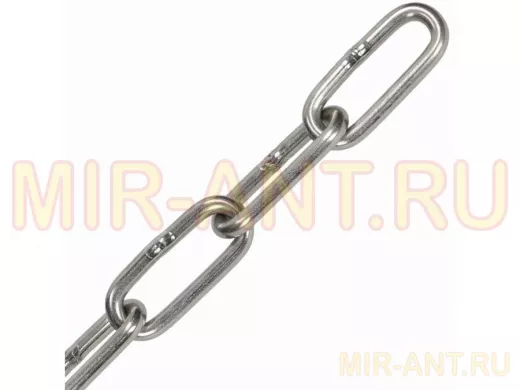 Цепь длиннозвенная, сварная, цинк DIN 763 8 мм (30 метров) цена за 1 метр