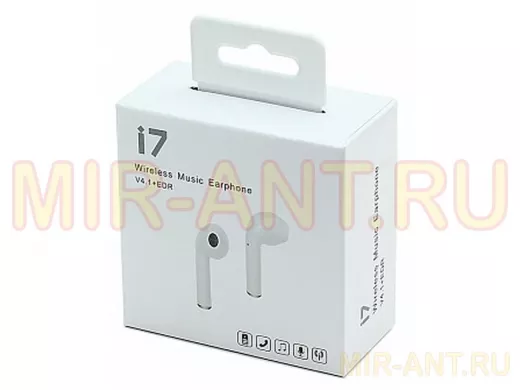 Bluetooth наушники с микрофоном (гарнитура)  TWS i7 V4.1+EDR  Bluetooth (1 правый), белые