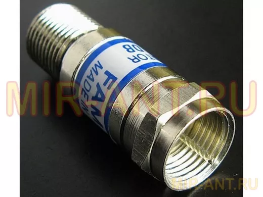 P02-16(F135-16) FAM-16  F-штекер / F-гнездо аттенюатор 16 дБ