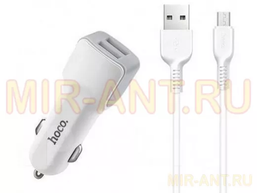 ЗУ в прикуриватель HOCO Z23 MicroUSB (2400mA,5V)