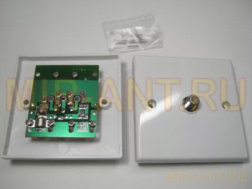 Розетка врезная 1 выход SAT (F-гнездо) (2133S  TV-WB1-2)