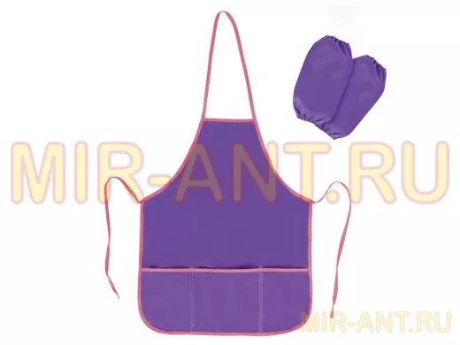 Фартук с нарукавниками для труда и занятий творчеством "BR-74174", 44*55 см, фиолетовый