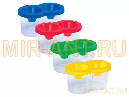 Стакан-непроливайка "BR-74186" двойной, ассорти