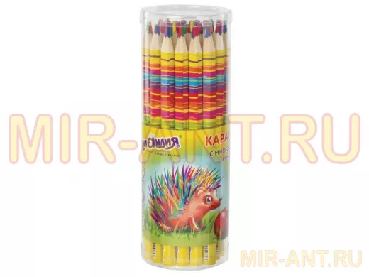 Карандаш с многоцветным грифелем "BR-75545" MAGIC, утолщенный, заточенный,  цена за 1 шт