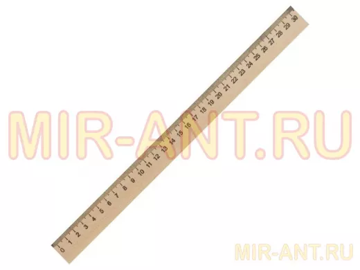 Линейка деревянная 30 см, "BR-75812"