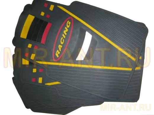 Коврики RACING темно серые 125 силиконовые (4 шт.) (221-240)   01452