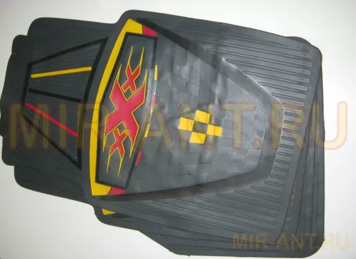 Коврики XXX темно серые 224  силиконовые (4 шт.) (171-190)   01449