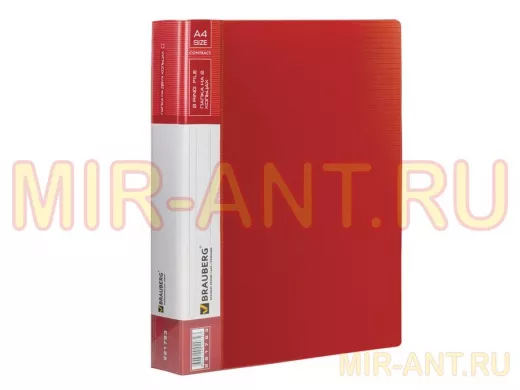 Папка на 2 кольцах "BR-76090" Contract, 35мм, красная, до 270 листов, 0,9мм