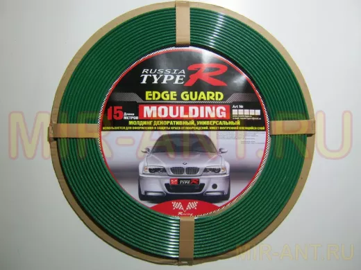 Молдинг декоративный самоклеющийся 15 метров металлик зеленый, ширина 7мм   00751