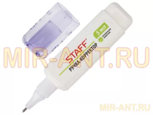 Ручка-корректор "BR-76833", 5 мл, металлический наконечник, плоский корпус