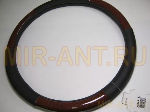 Оплетка на руль 40 см. L 3404A кожа черная+