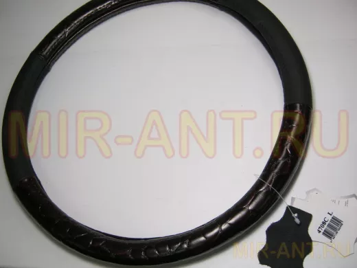 Оплетка на руль 40 см. L 4708C кожа черная+