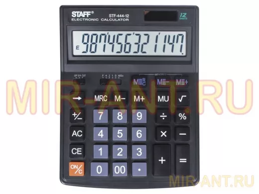 Калькулятор настольный "BR-77408" STF-444-12 (199x153мм), 12 разрядов, двойное питание