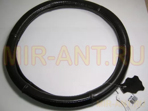 Оплетка на руль 40 см. L 4793B кожа коричневая+"змея светлая" вставка сверху "гладкая"