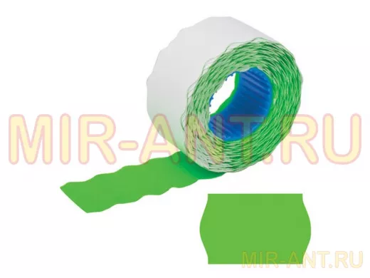 Этикет-лента 26*16мм волна, зеленая, КОМПЛЕКТ 5 рулонов по 800 шт. "BR-79134"