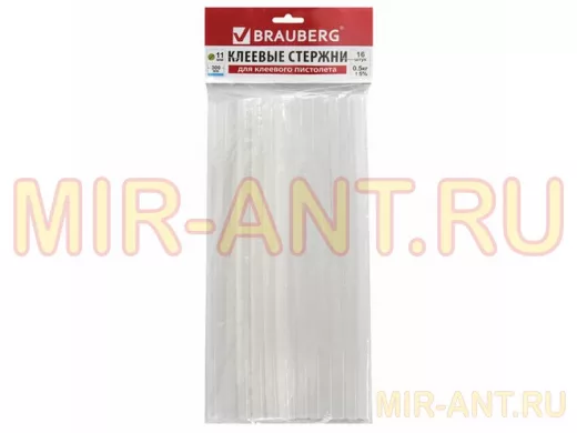 Клеевые стержни, диаметр 11,0мм, длина 300мм, прозрачные,КОМПЛЕКТ 16 штук (0,5 КГ) 