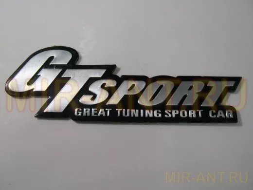 Наклейка GT SPORT great tuning sport car 13x4,5 см на двухстороннем скотче №13