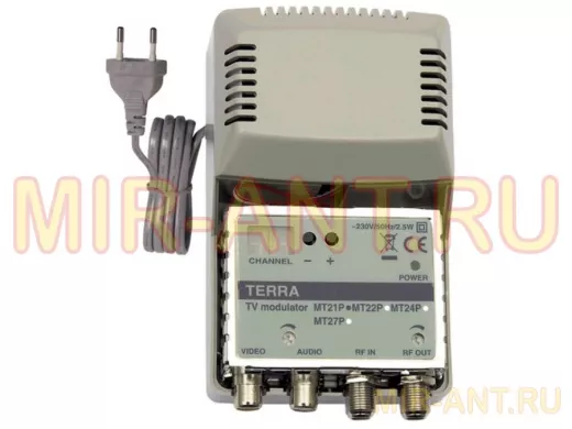 Модулятор (Terra) MT 24P, 2х полосный,B/D(48,5-84,47-68МГц), выход 85 дБмкВ, 220 В