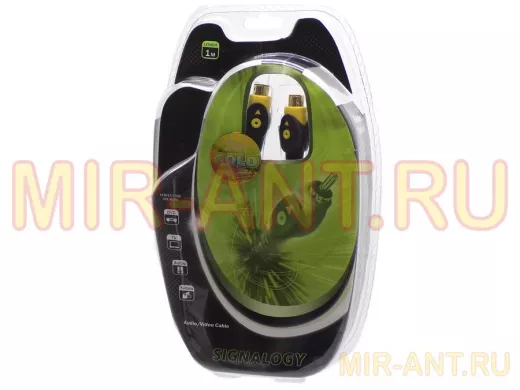 Шнур SVHS-SVHS (круглый кабель 5 mm, Gold) 1м Signalogy(на блистере) 4pin