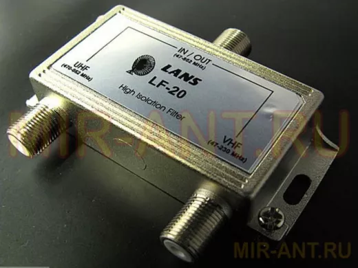 Сумматор телевизионный LF20/UVSJ сумматор (фильтр) 1-12(47-230Mhz),21-69(470-869Mhz)
