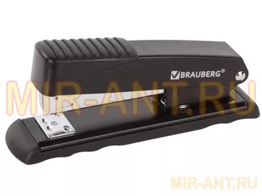 Степлер №24/6, 26/6 металлический "BR-90106" "Office", до 30 листов, черный