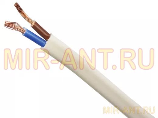Провод ШВВП 2х0,75 мм.кв., 200 м белый ГОСТ (ККЗ)