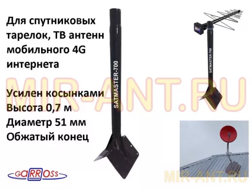 Кронштейн антенный усиленный на конёк крыши 