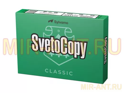 Офисная бумага SVETOCOPY CLASSIC  А4 , класс"C",80 г/м2, 500л, International Paper,белизна146%(CIE)