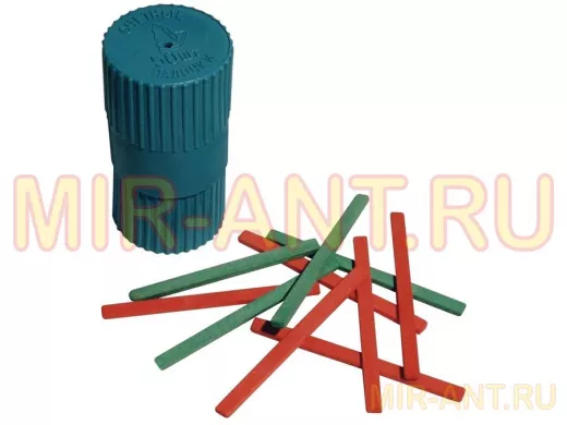 Счетные палочки (50 штук) двухцветные, из натурального дерева, в пластиковом тубусе, С 21 "BR-93876"