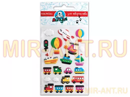 Наклейки "BR-94001" "Зефирные игрушки", с европодвесом