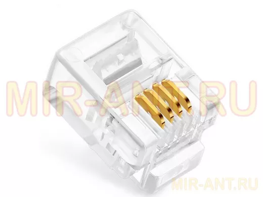 Телефонный джек 4-х контактный (RG11) 6P4C